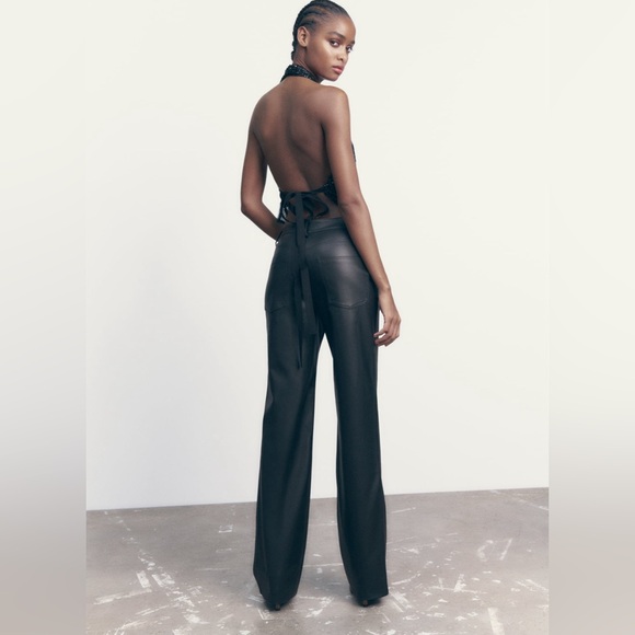 Zara Pants - NWT | Zara | Faux Leather 90’s Wide Leg Pant